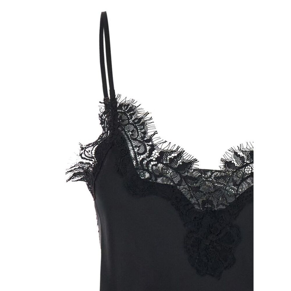 Gold Hawk Women 'Grace' Black Sleeveless Dress With Lace Details In Silk Woman - Picture 3 of 3